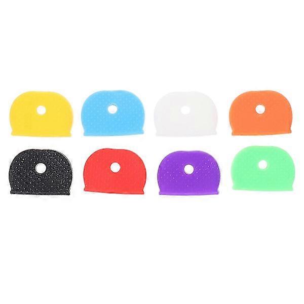 64 Pcs Silicone Colored Key Caps Key Covers Silicone Key Recognition (Random Color) - Organize your keys easily.
