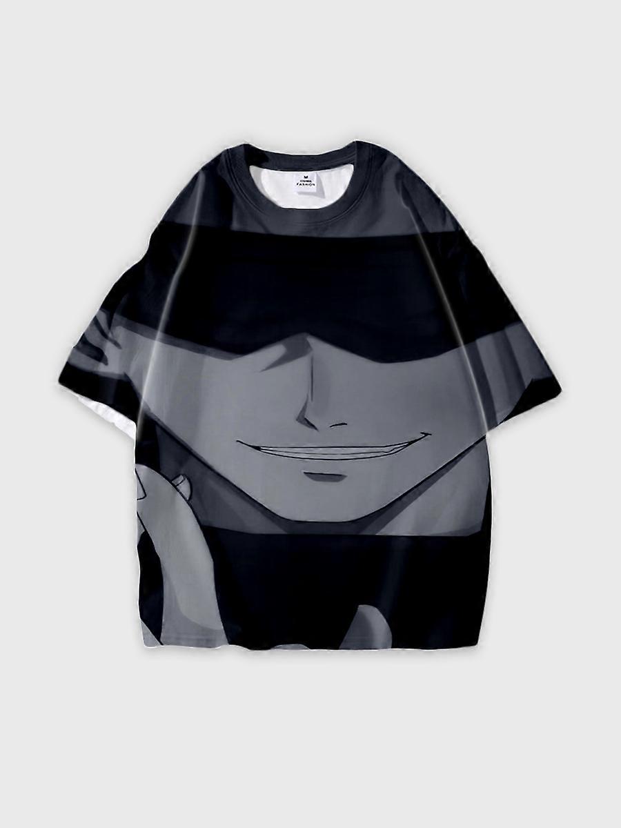 T-shirt round neck Character Pattern loose short sleeve P258