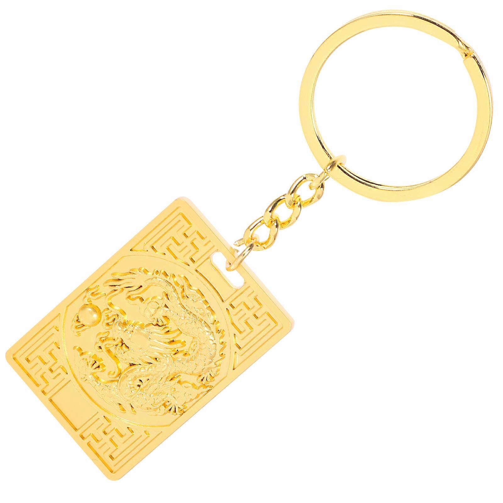 Alloy Keychain Dragon Key Pendant Lunar New Year Hanging Charm for Keys Bag Backpack