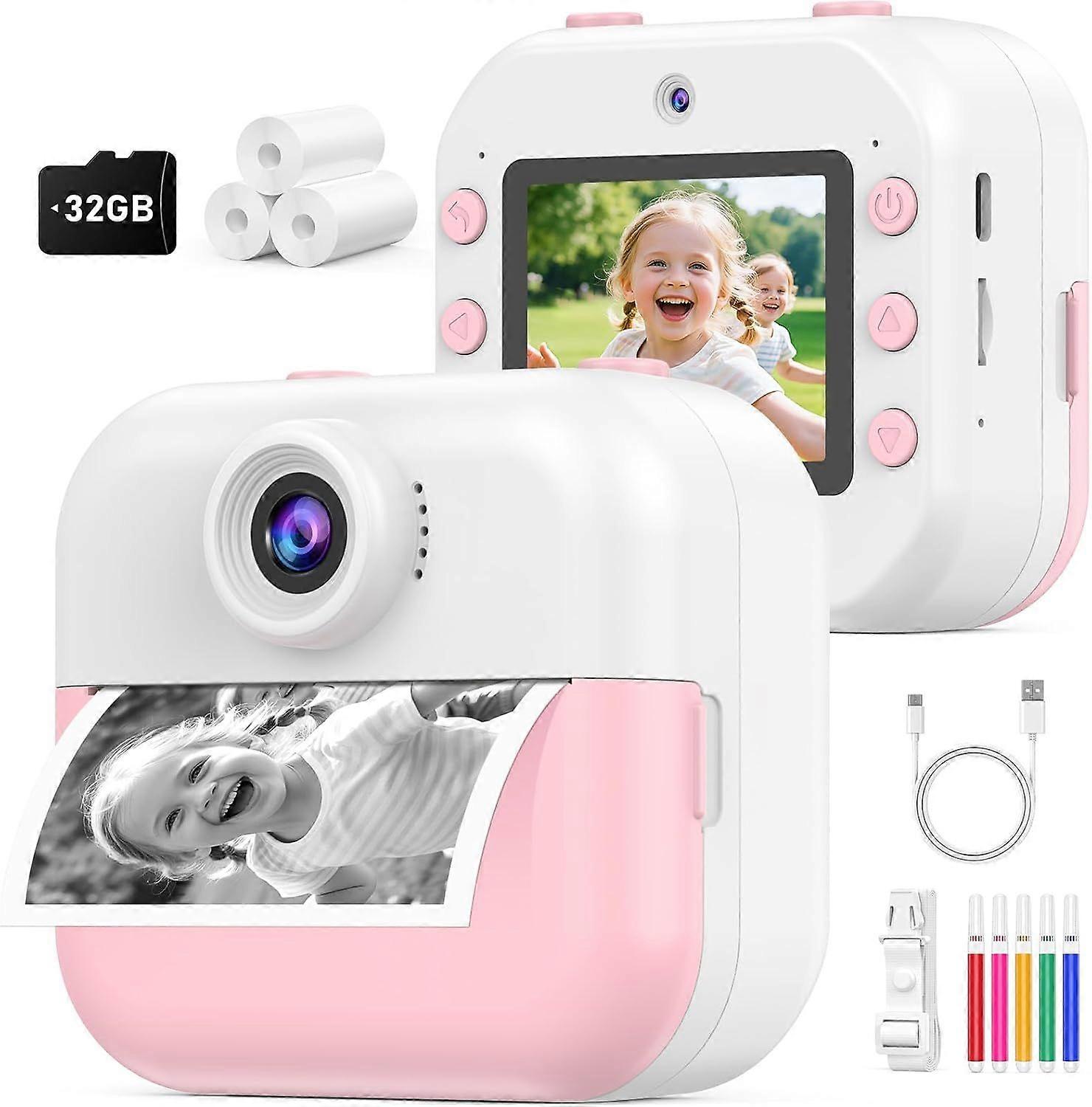 2025 Newest Kids Camera Instant Print Camera, Suitable for 6-12 Years Old