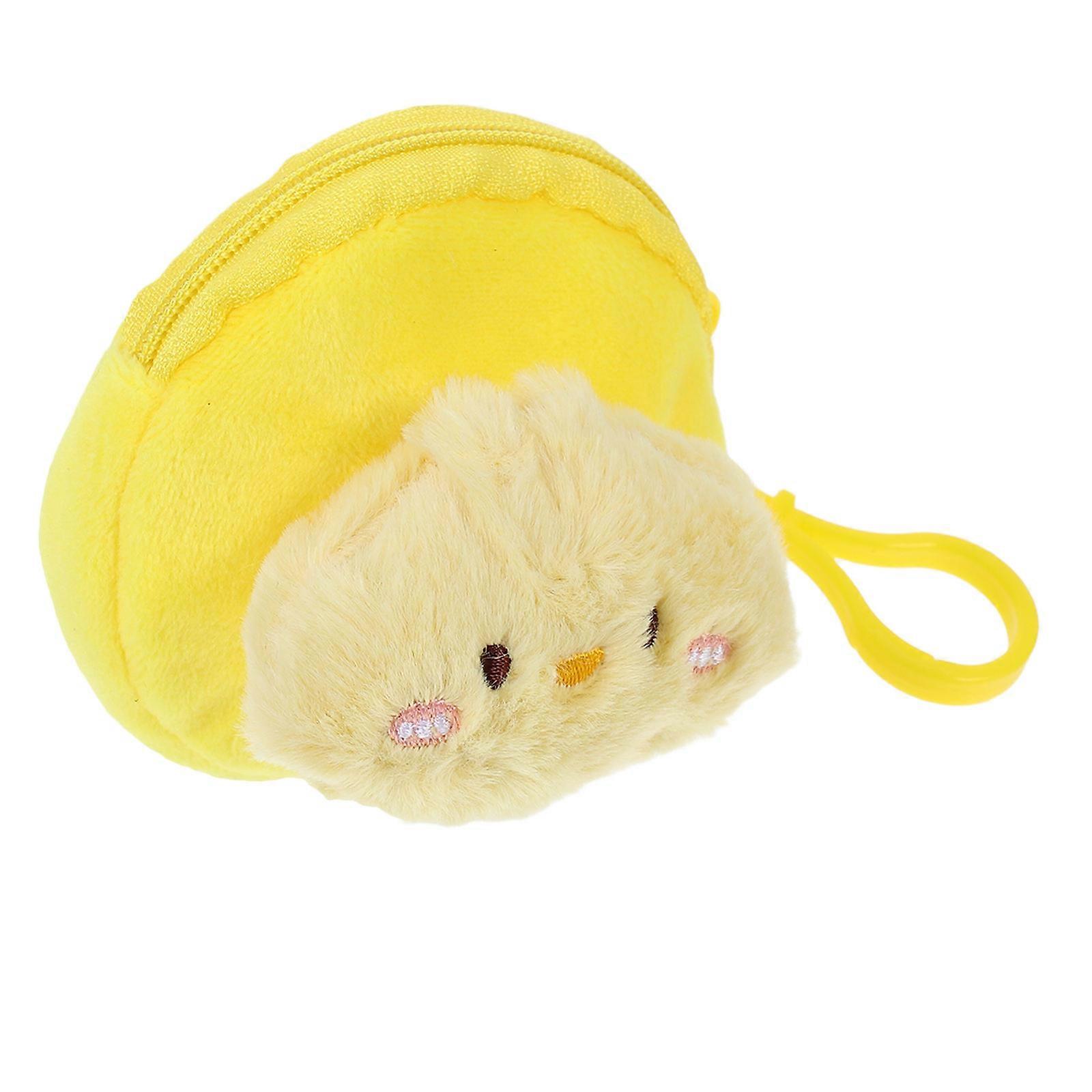 Cute Chicken Plush Coin Purse Mini Cartoon Change Pouch Easter Portable Wallet Students Soft Lightweight Animal Bag