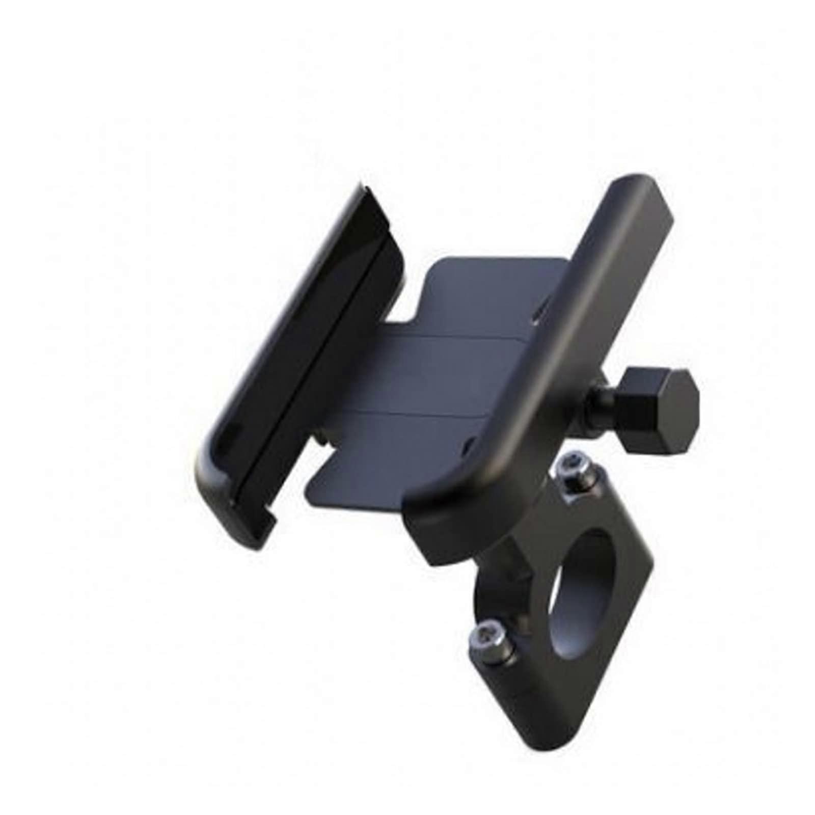 Waterproof Mobile Phone Holder Aluminium Alloy Rotatable Bicycle Handlebar Mount Motorcycle Reversing Mirror Mobile Phone Stand (Colour: Black)