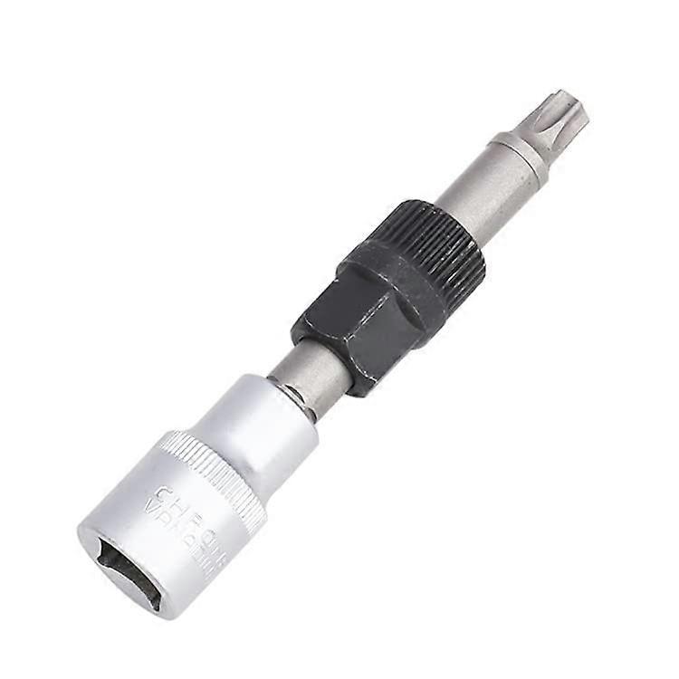 Lichtmaschine Riemenscheibe Werkzeug Kit mit 33 Zähne Spline Stecknuss Bohrer und Schraubenschlüssel für Lichtmaschinenremover