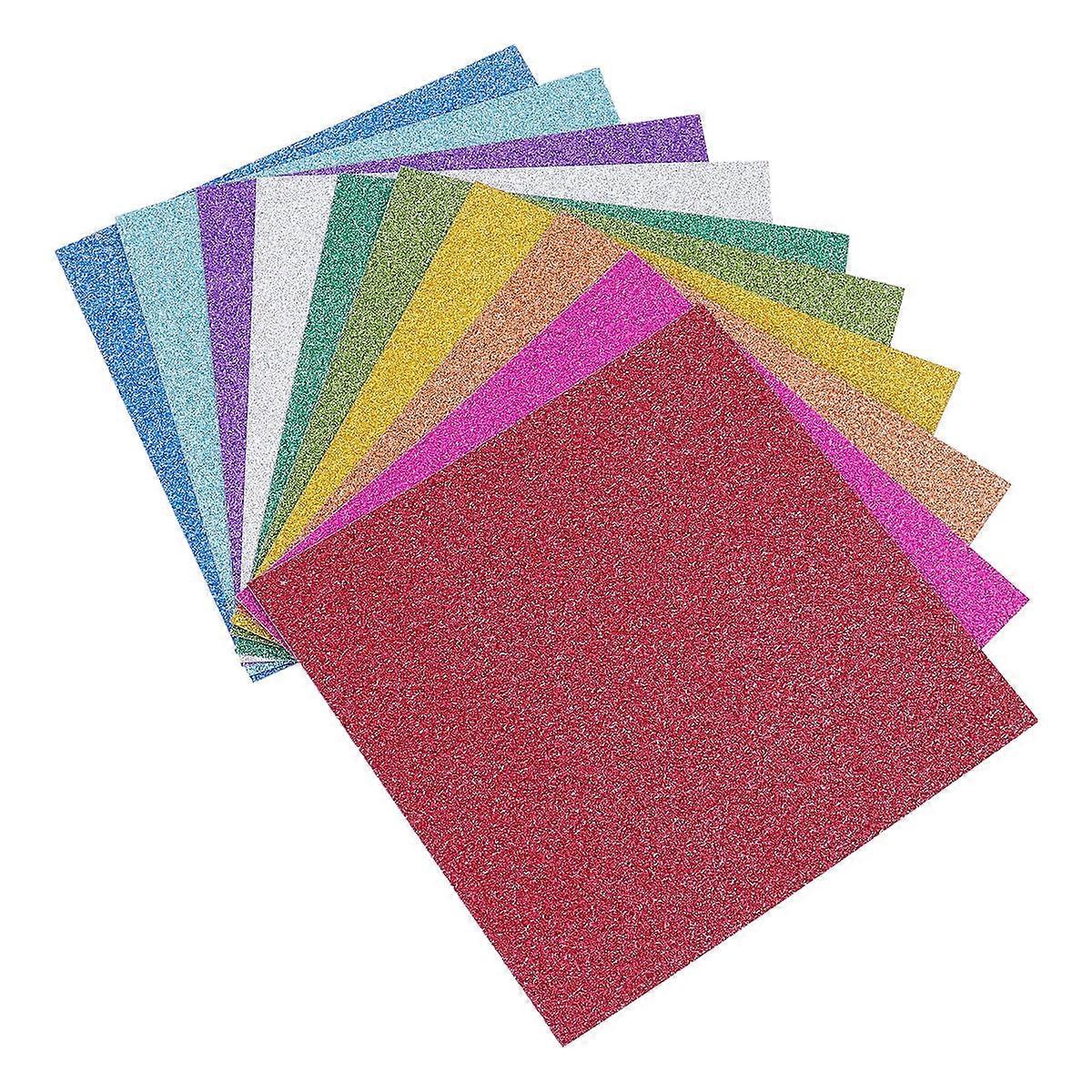 100Pcs 1Set Colorful Handmade Glitter Paper Crafting Props