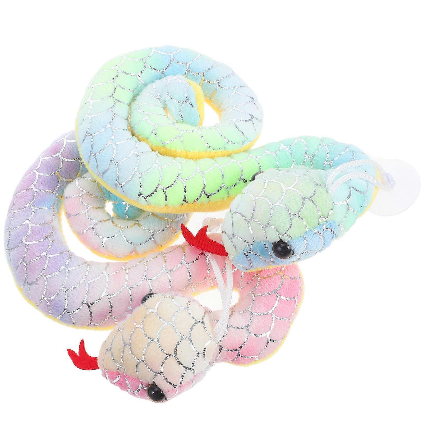 Cute Snake Plush Toys for Chinese New Year Decor Soft Plush Material Assorted Color 8 inches
