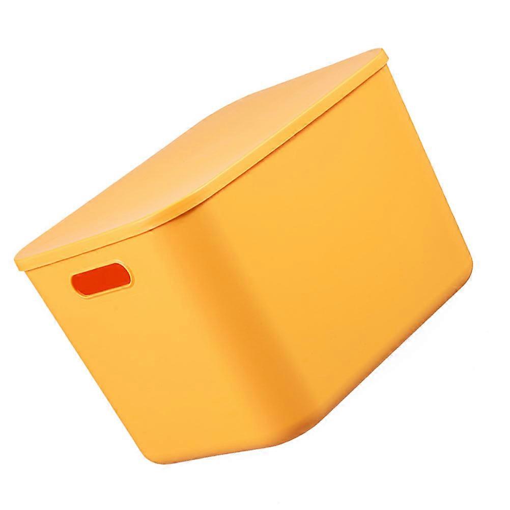 Yellow Plastic Desktop Storage Container for Sundries and Snacks Great Quality Dustproof Box XL