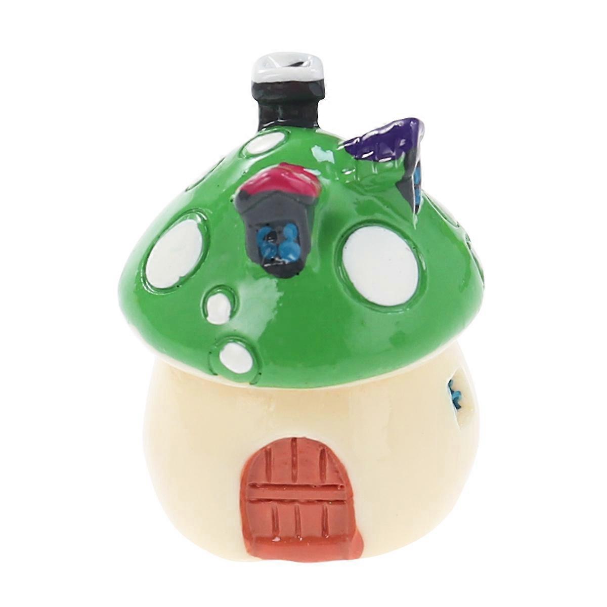 Cute Mushroom House Ornament for Fairy Garden Decoration Made of Resin 2.5 Inch