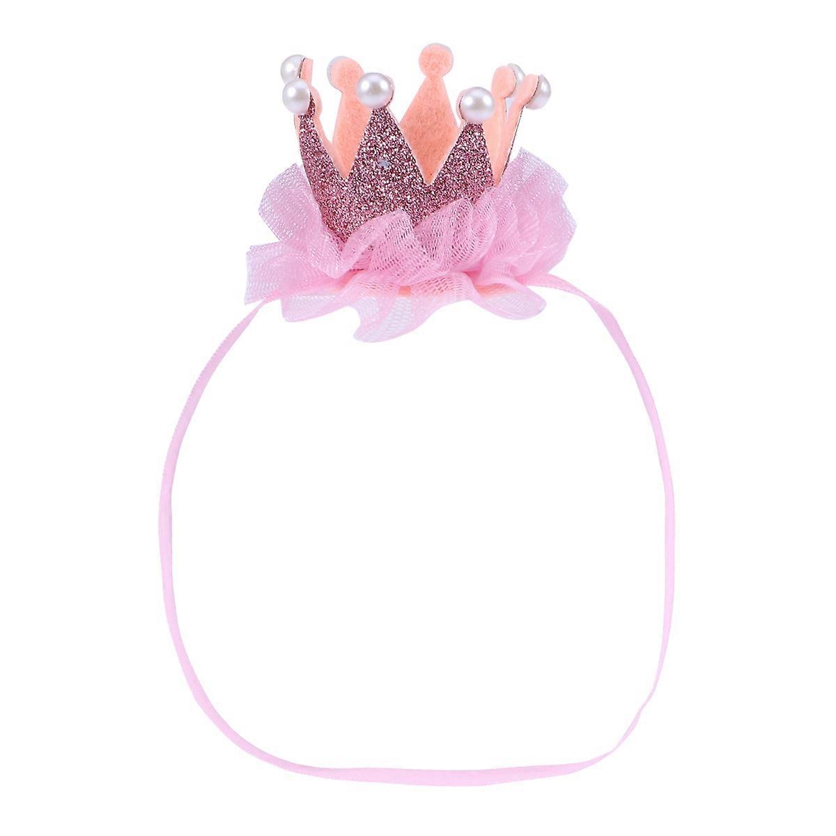 Pink Baby Girl Headband with Elastic Fabric Perfect for Photos and Everyday Use Newborn Size