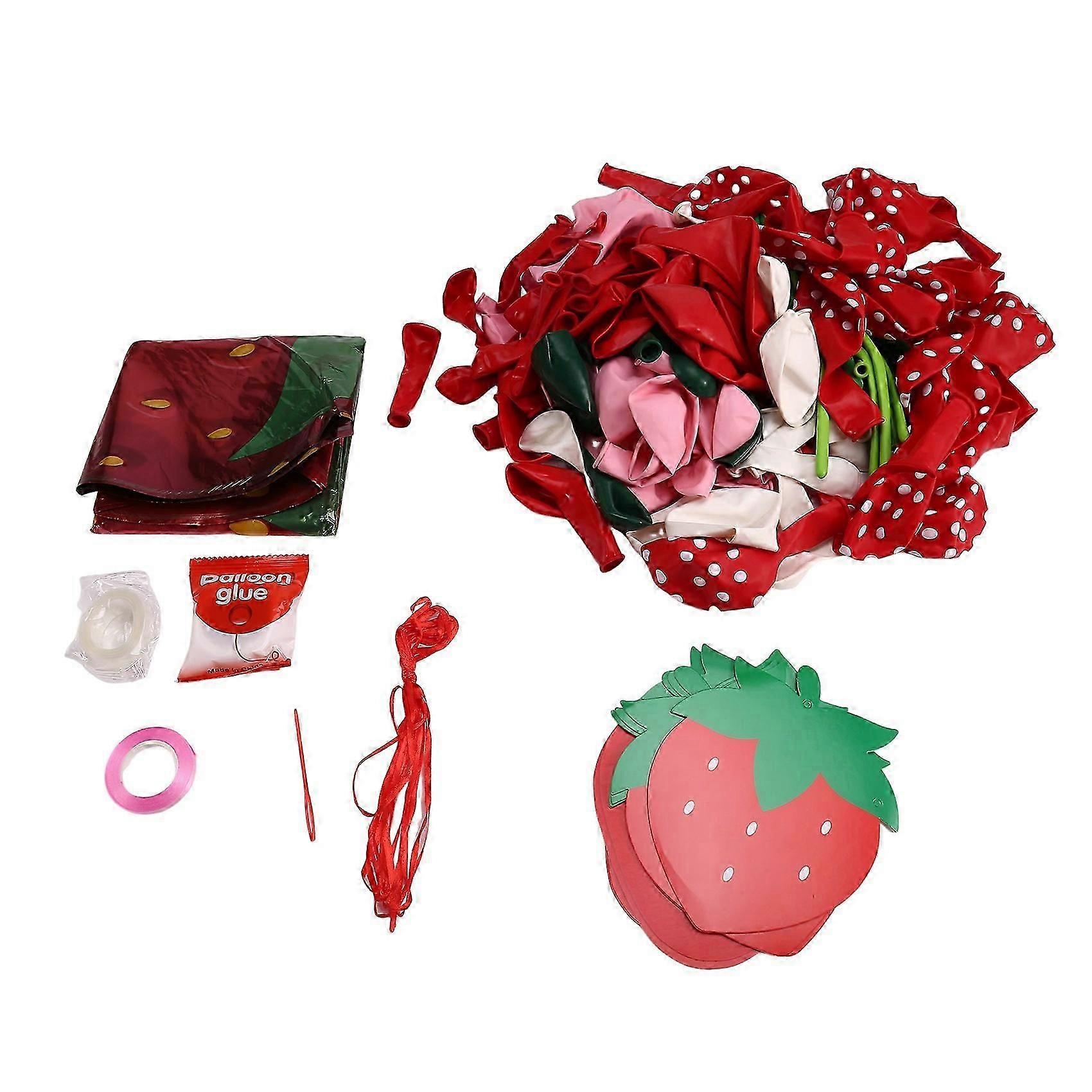 Strawberry Balloon Arch, 157 PCS Strawberry Balloon