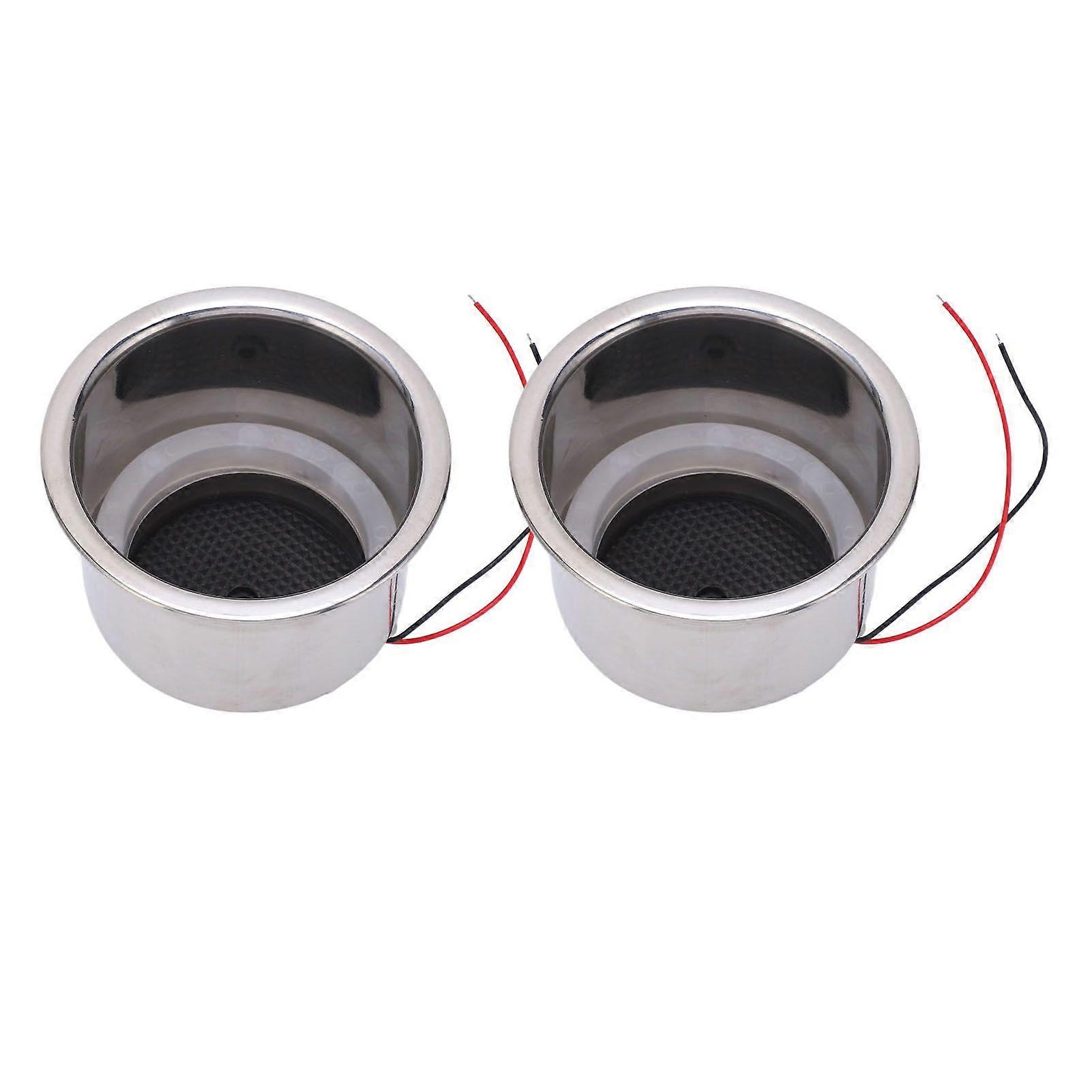 luminous cup holder insert with 8 LEDs for marine boat car