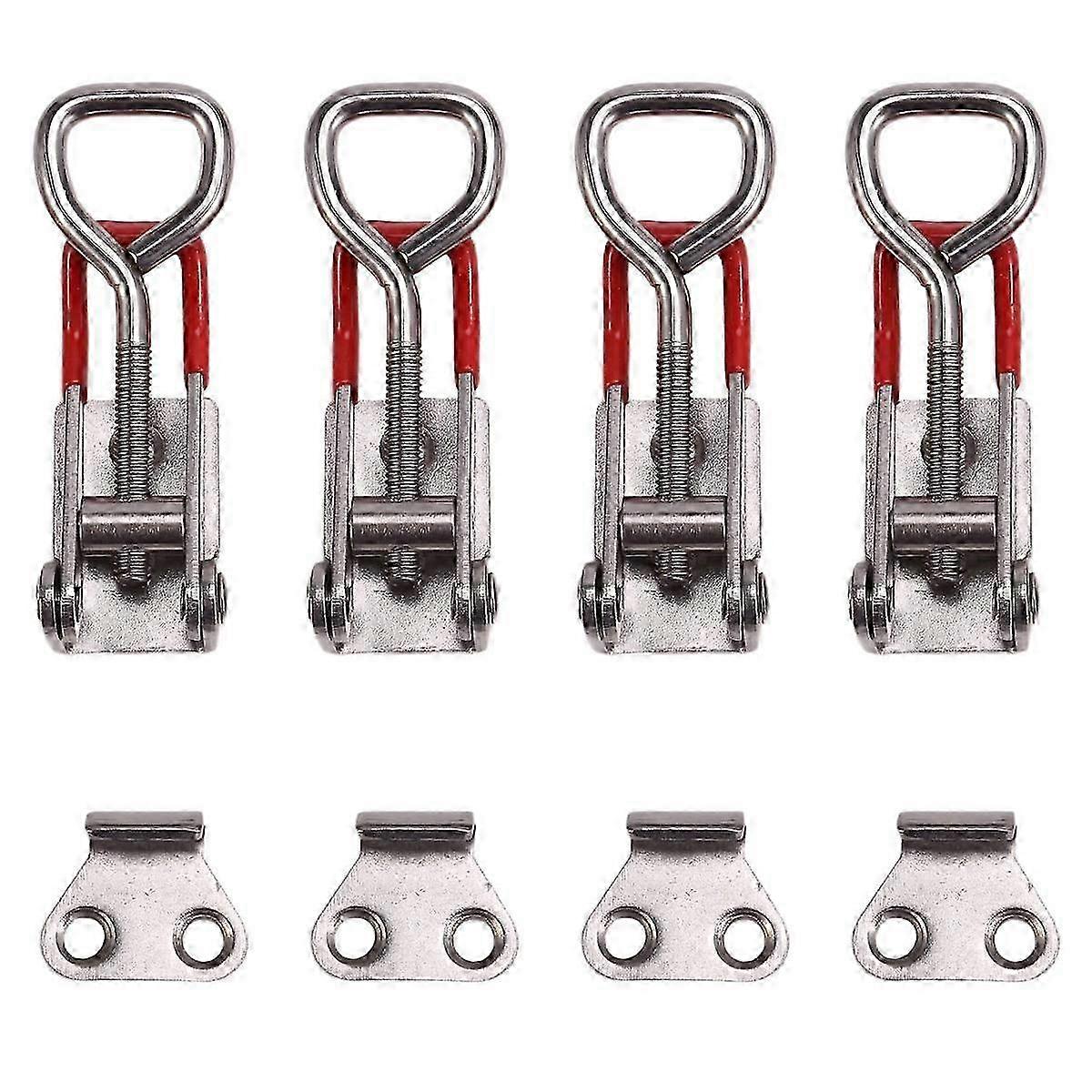 4pcs adjustable toolbox case metal toggle latch catch clasp quick release clamp anti-slip push pull p
