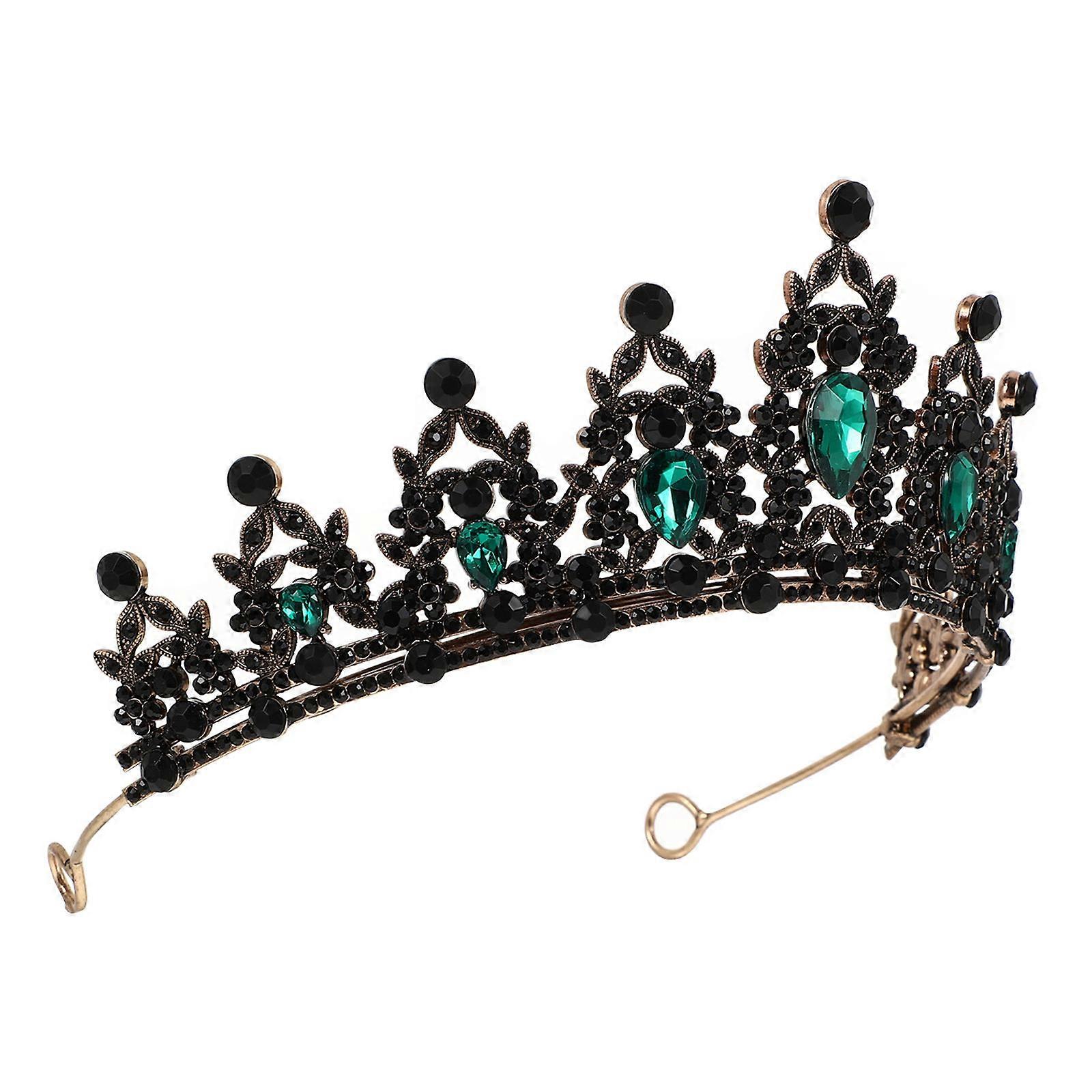 Πράσινο κορώνα στρας για νύφη γάμο κόμμωση μόδα καλύμματα κεφαλής για διακόσμηση με σχέδιο και δεξιοτεχνία