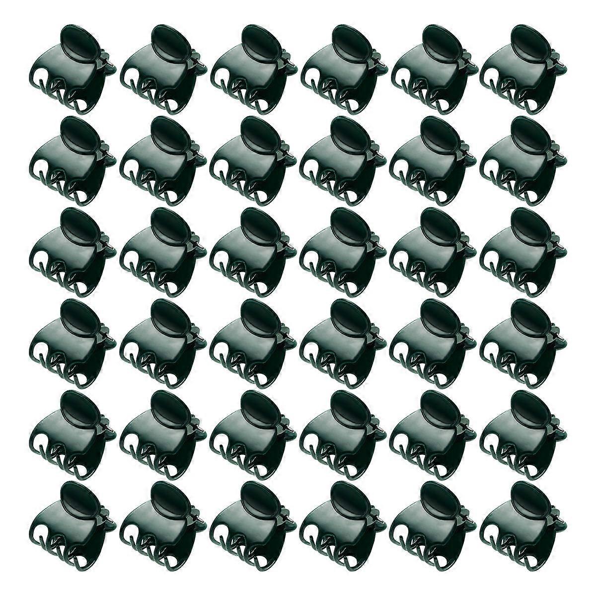 Plastic Plant Clips Orchid Clips for Supporting Stems 100Pcs Dark Green