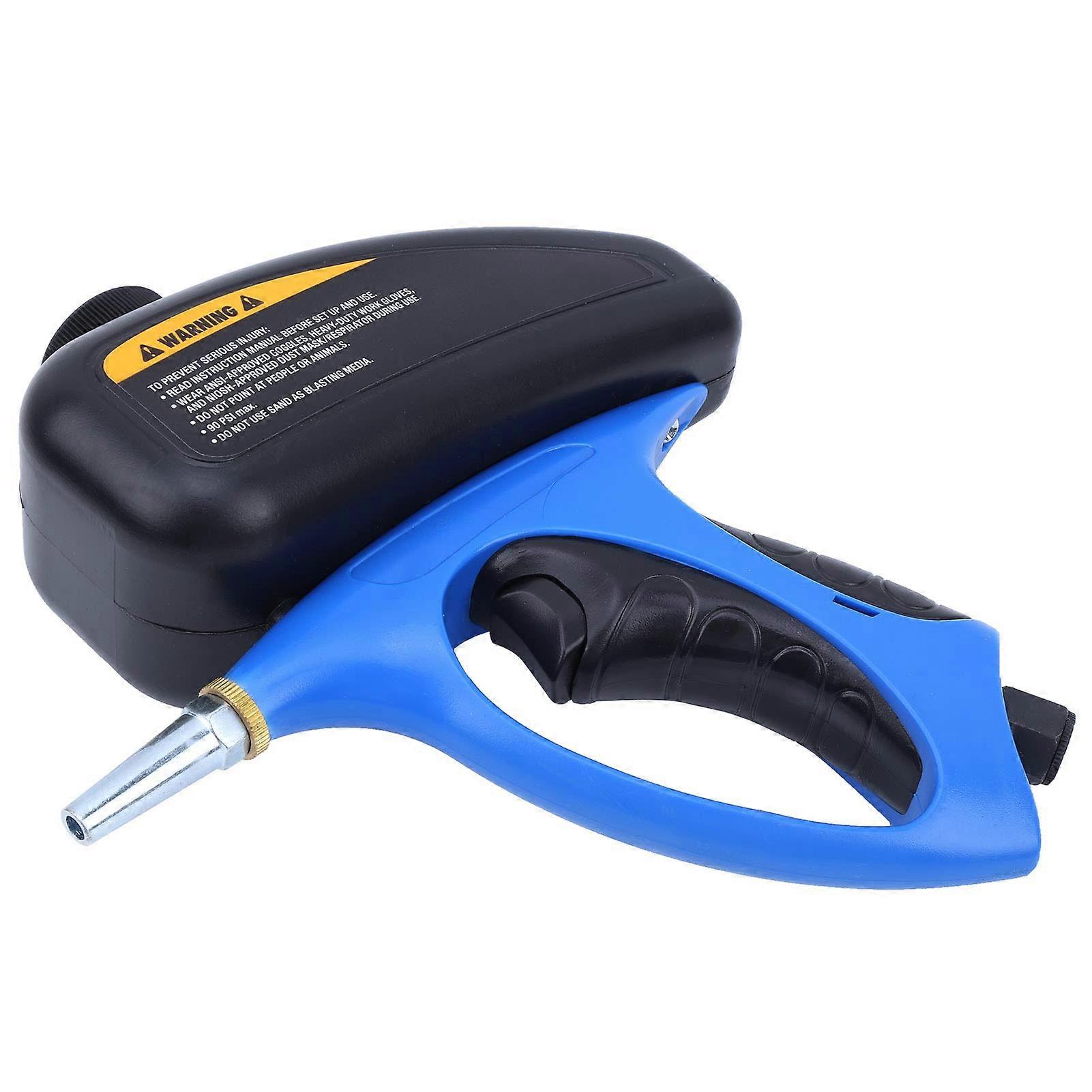 Manual Rust Remover Sandblaster with Small Non-Slip Nozzle, Quick Connect Device for Surface Cleaning and Rust Removal