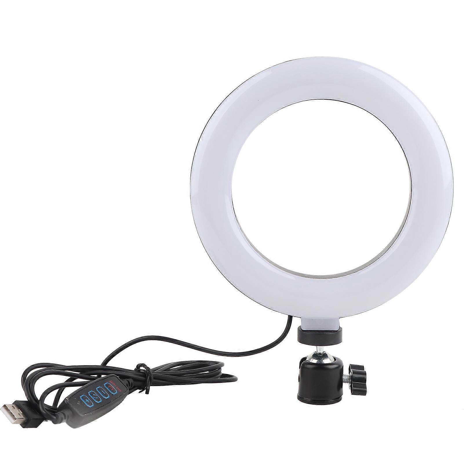 6 Inch Ring Shape Photography Lighting 3 Colors Adjustable Fill Light USB Interface