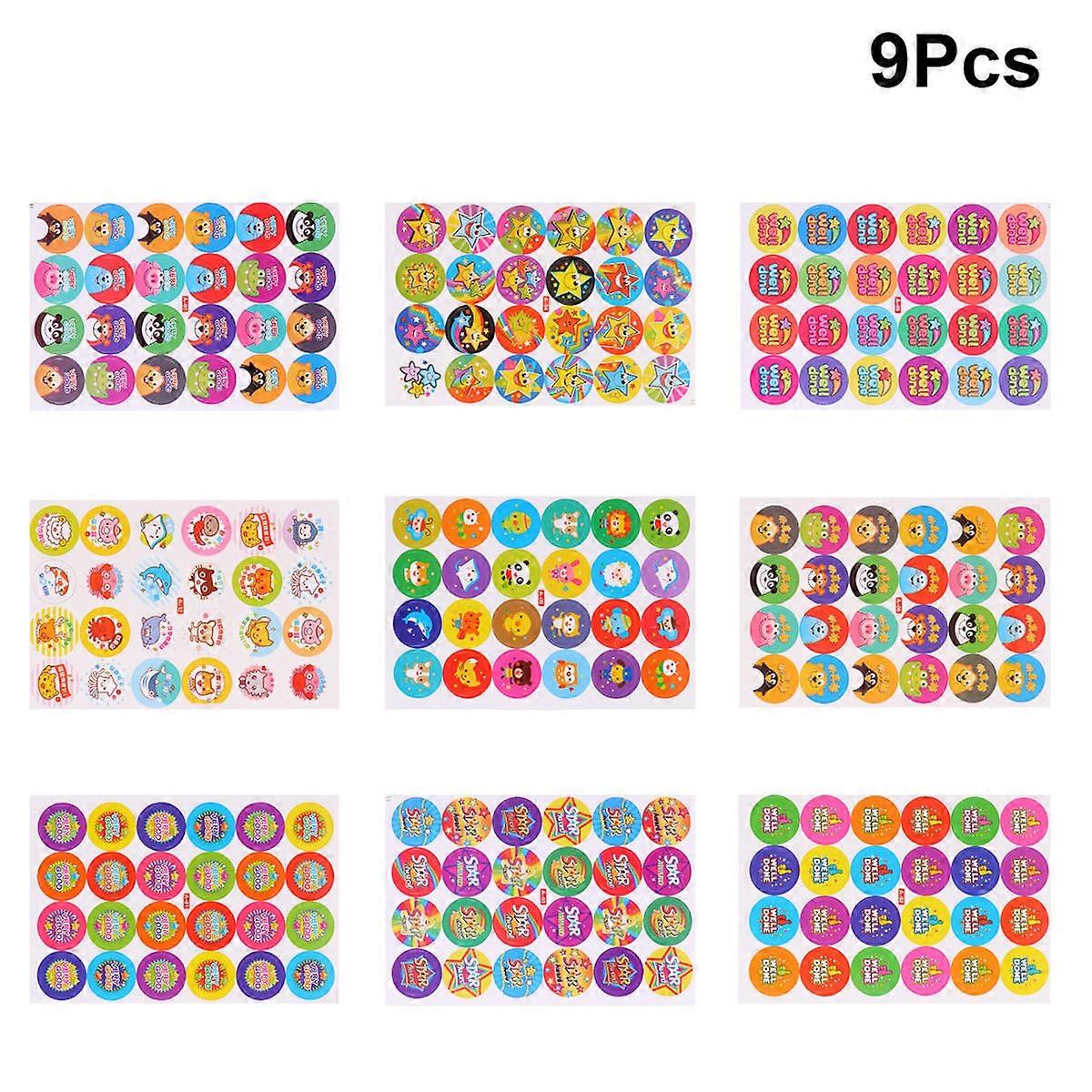 90Pcs Round Reward Stickers For Students And Children In Assorted Color Creative Design For Classroom Rewards