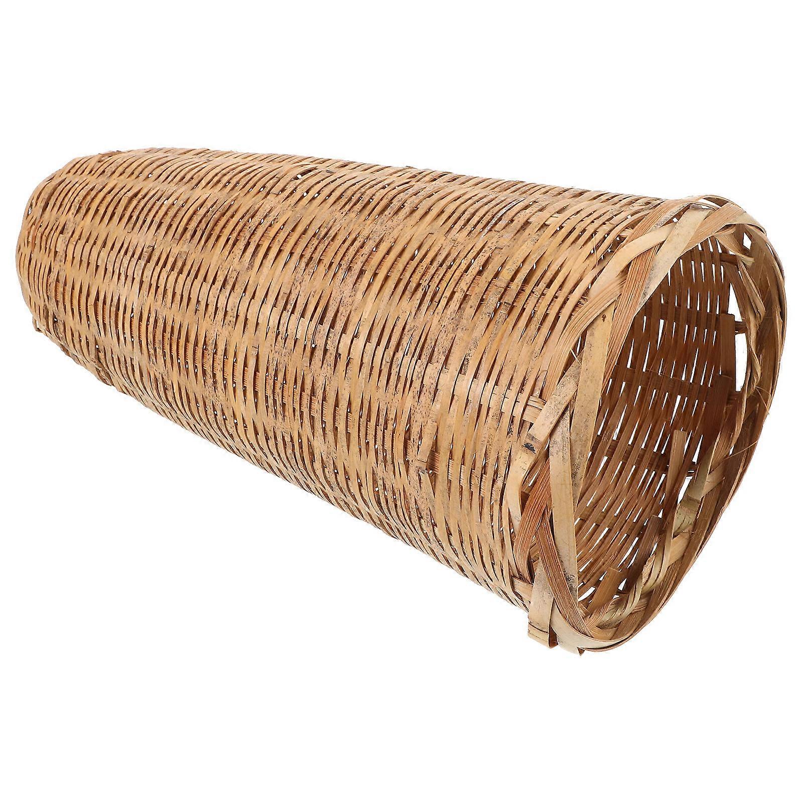 Bamboo Wine Basket for Home Use Green Lightweight Reusable Fits for Beer and Fruit Wine Making 7.5 Inches