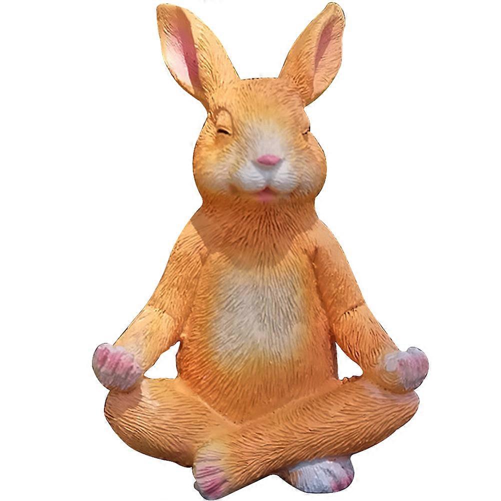 Compact Resin Rabbit Garden Sculpture Outdoor Decoration For Areas 7.5x6x11Cm Lightweight 1Set