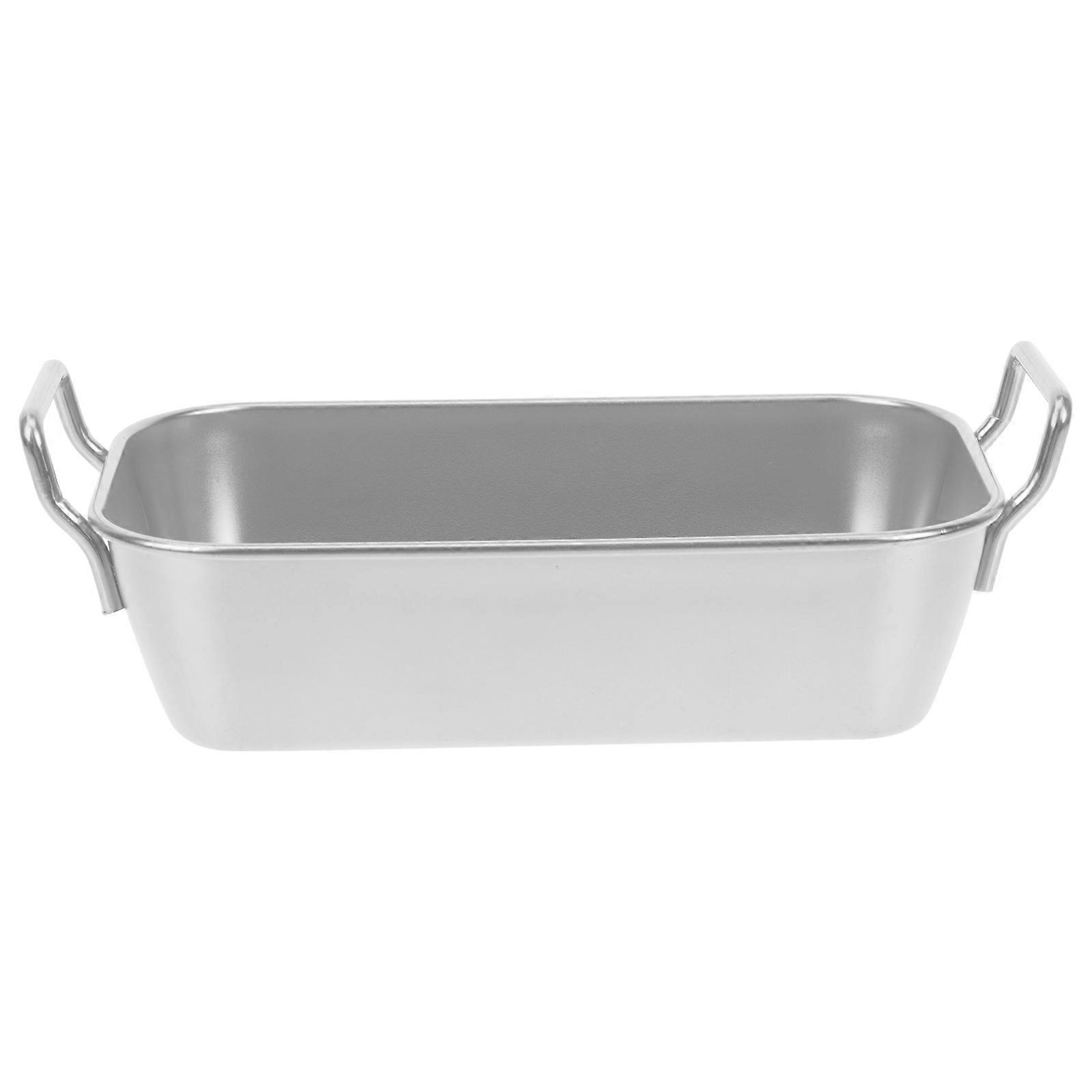 Stainless Steel Food Tray Thickened Snack Holder Great For Family Gatherings Social Events Bars Color Silver 1Pcs
