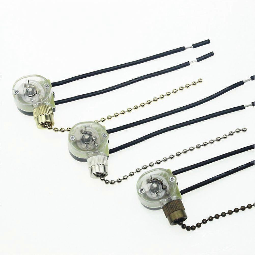 Fan Switch Pull Chain Ceiling Fan Light Lamp Replacement Pull Chain Switch Golden