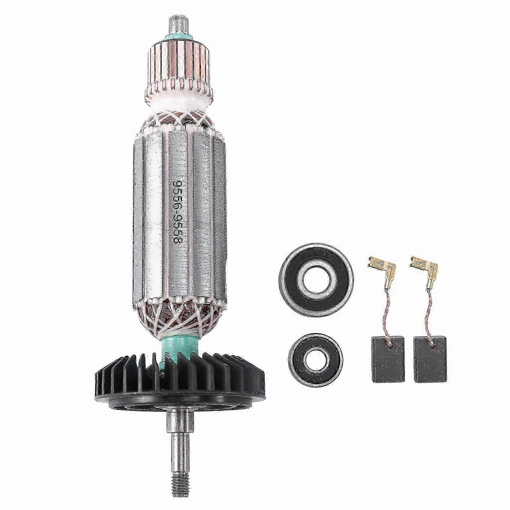 AC220V-240V Armature for Angle Grinder Models 9556 9557 9558-Compatible Replacement Part for Home and Workshop Use