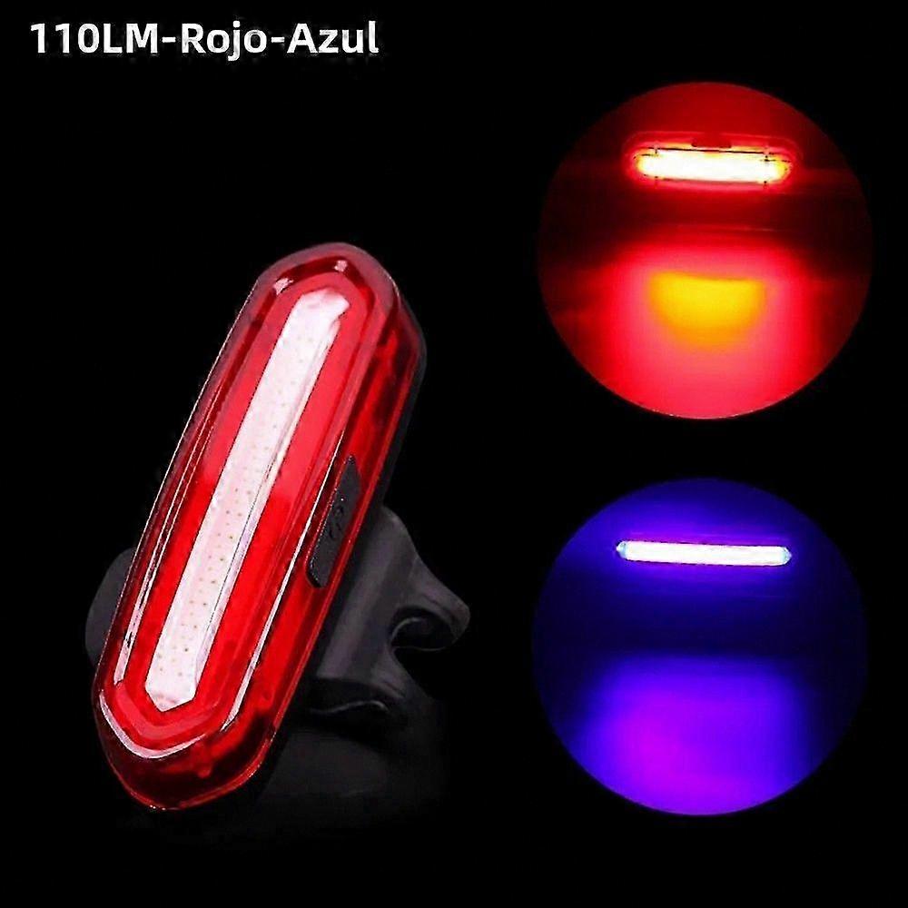 LED Bike Tail Light for Mountain Cycling, USB Rechargeable Red Warning Light with Handlebar Mount