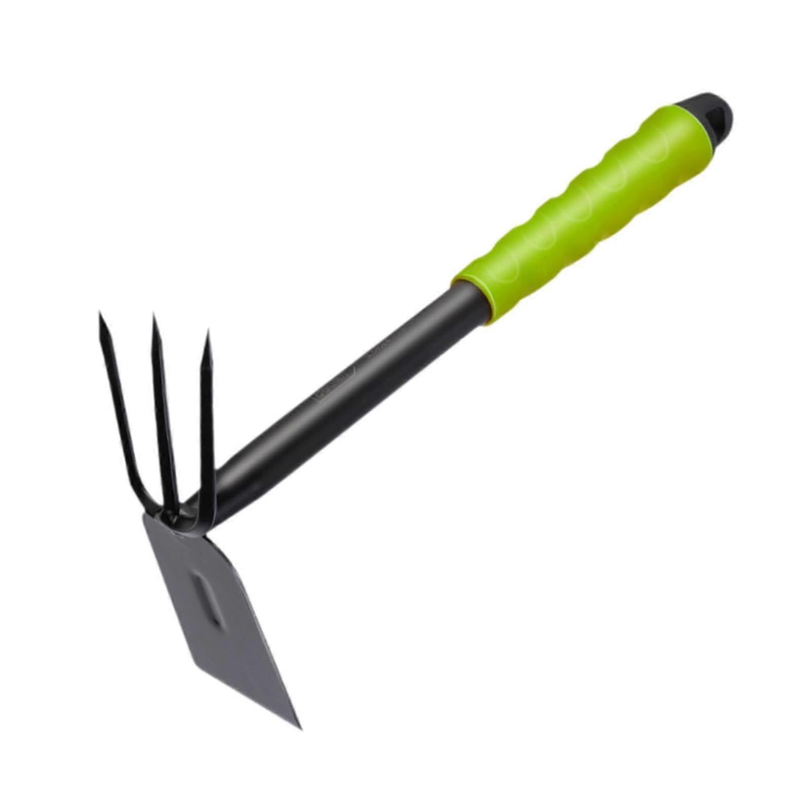 2in1 Hoe and Cultivator Hand Tool – Durable Stainless Steel Garden Rake for Planting, Weeding – Ergonomic Handle