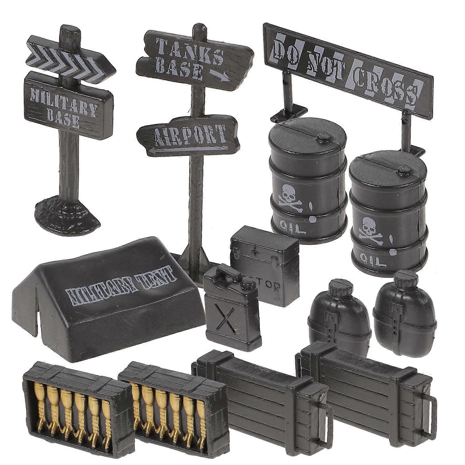 Mini Army Figures 2 Sets Military Theme Table Decor for Boys and Adults