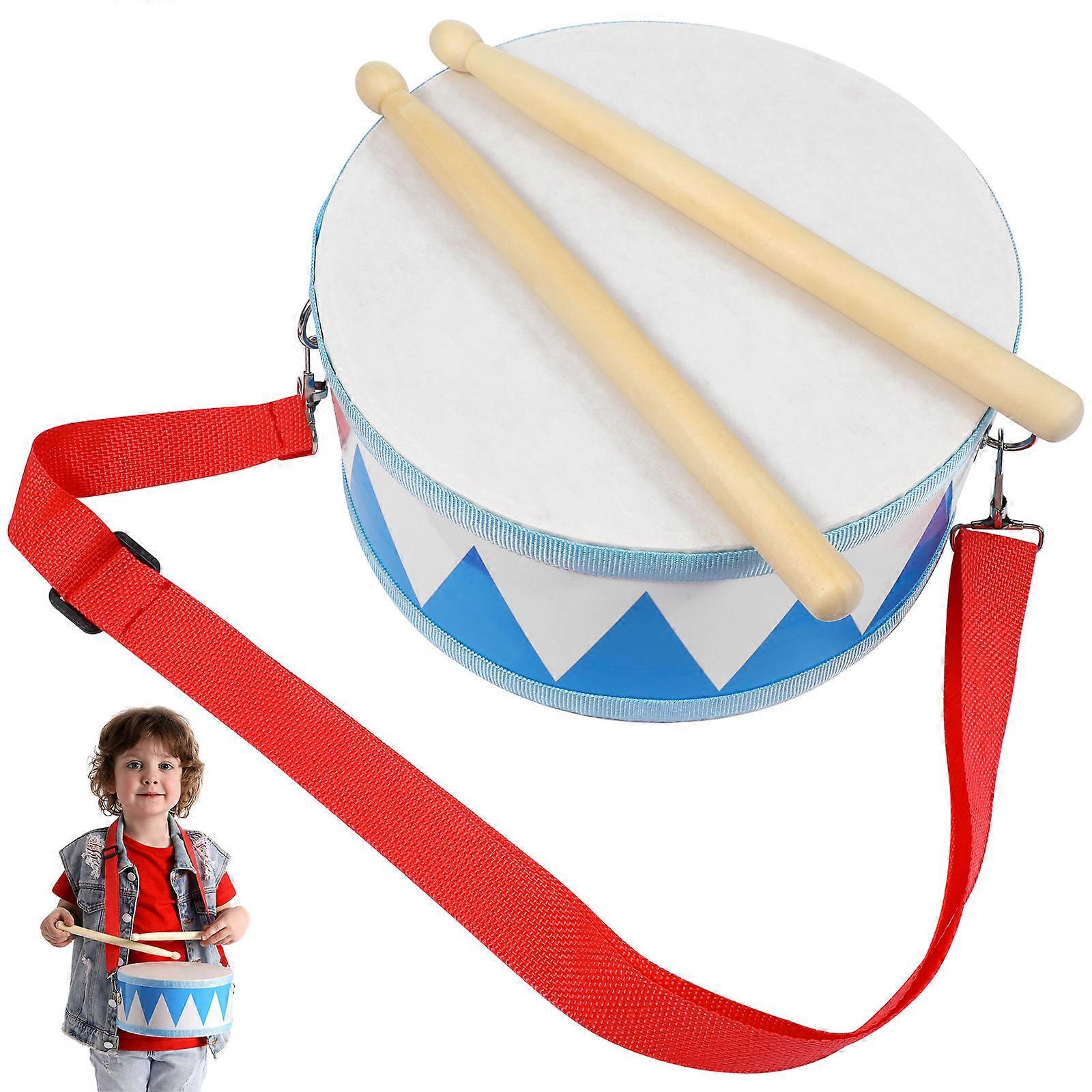 Kids Snare Drum Percussion Instrument For Children Early Education Assorted Color Two-sided Design 2 Sets