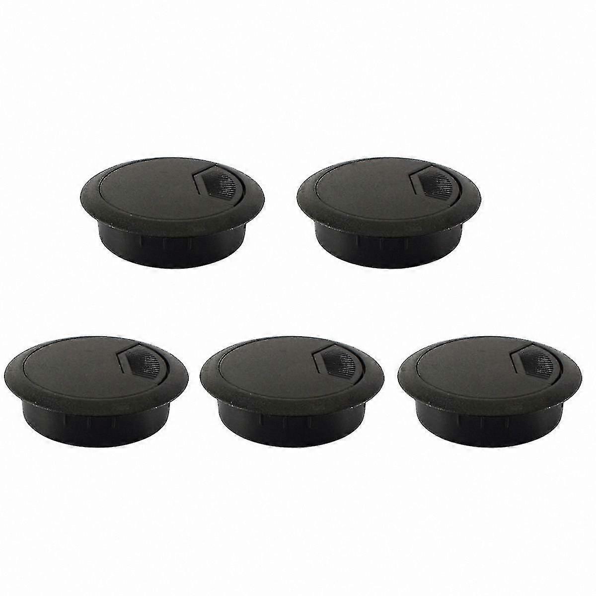 Plastic Desk Cable Organizer for Office PC Tables Wire Hole Cover Grommet Tidy Round Box C-1