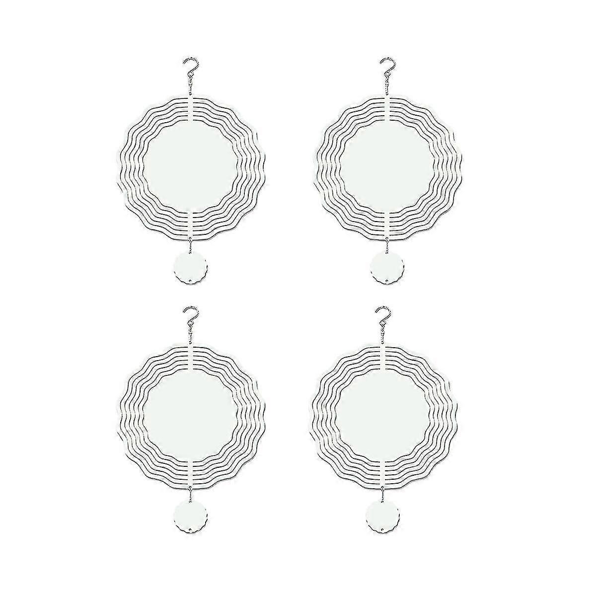 4pack 10 Inch Sublimat Spinner Blanks, 3d Spinner, Outdoor Spinners Hanging For G SZRH A-D