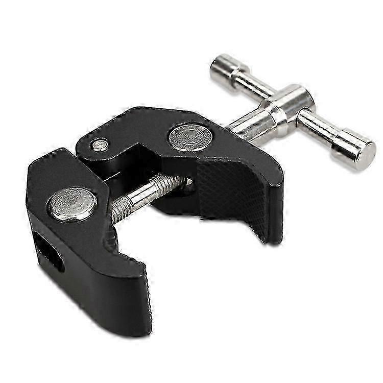 Black 1PCS Crab Clamp with Camera Mounts Featuring 1/4" and 3/8" Threads