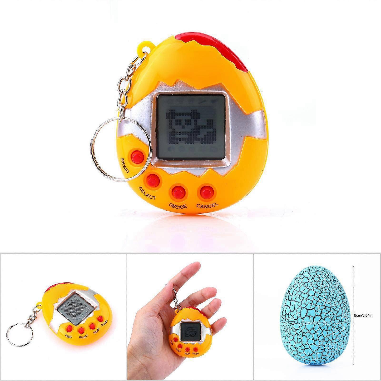 Children's Electronic Virtual Pet Game Machine Eggshell Toy 9cm Blue