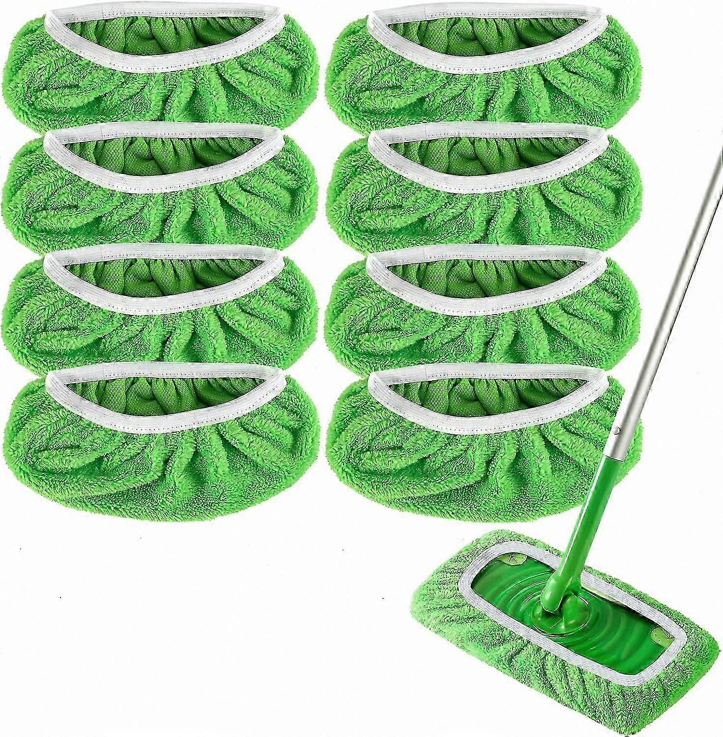 Microfiber Mop Pads for Hardwood Floors, Reusable and Washable Dry Wet Cleaning Cloths for Sweeping