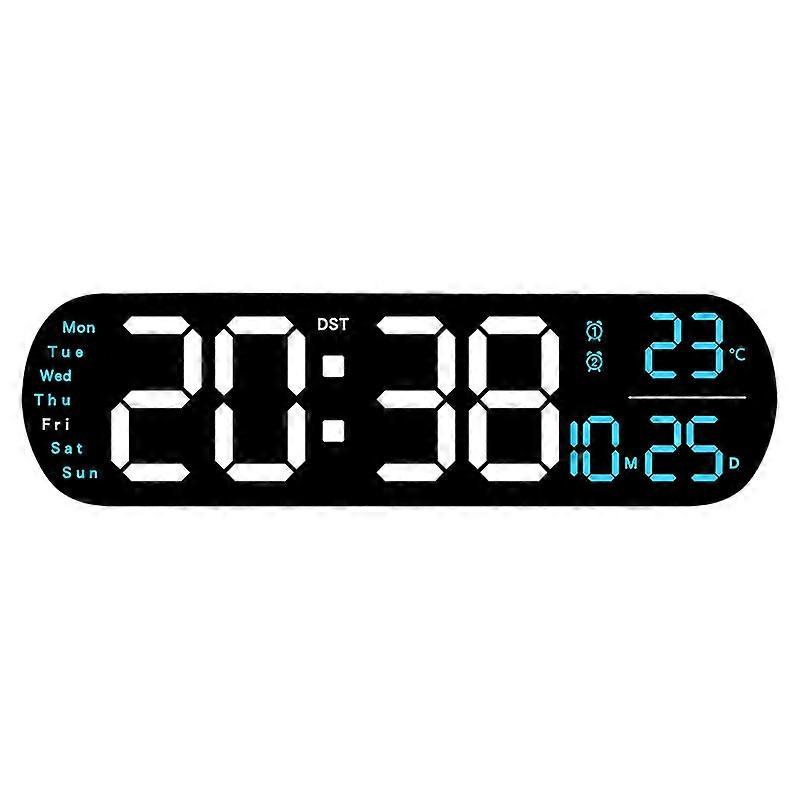 LED Alarm Clock with Large Display and Breathing Light/Date/Day/Temperature/Timer for Home  Kitchen  Bedroom  Gym and Office Large Digital Wall Clock