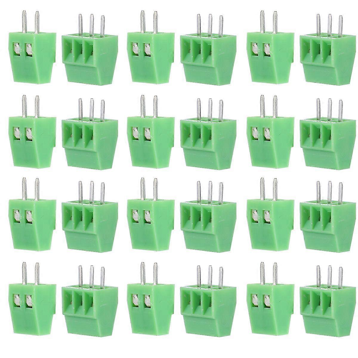 50 Pcs Pitch 2.54mm Straight Pin 2P 3P Screw PCB Terminal Block Connector