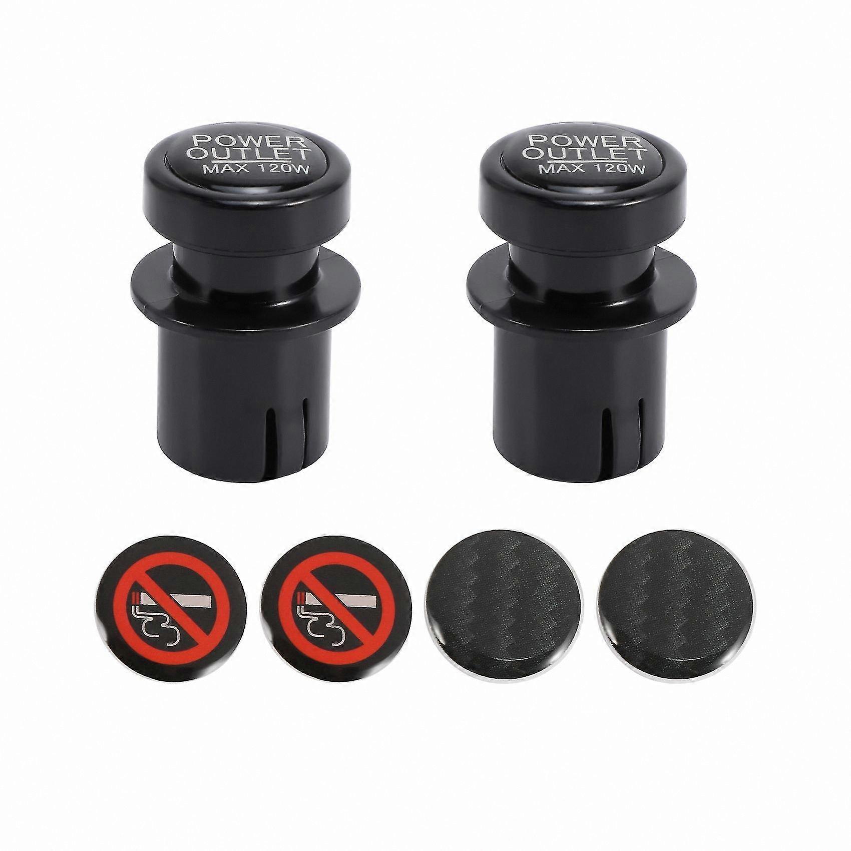 2-Pack Waterproof Dustproof Socket Cover for 12V Car Power Outlet