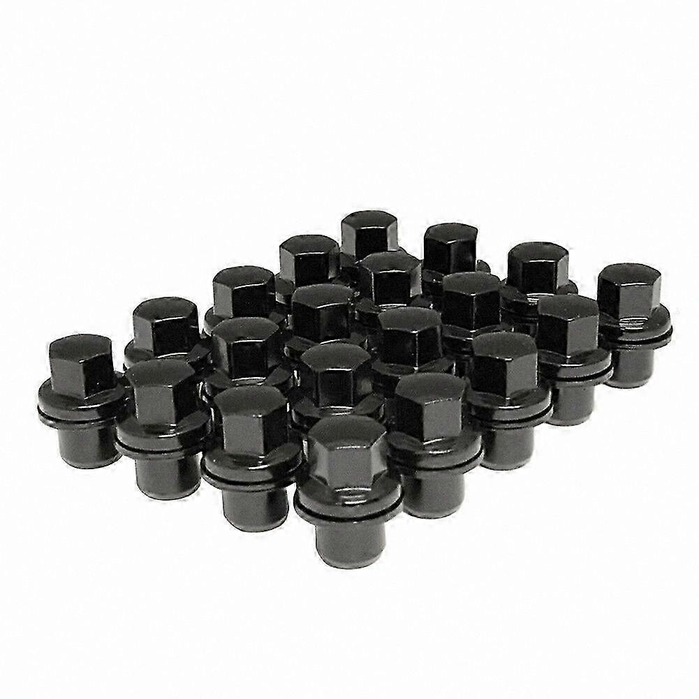 M14x1.5 Thread Pitch 20-Pack Black Lug Nuts for SUV and Off-Road Vehicles