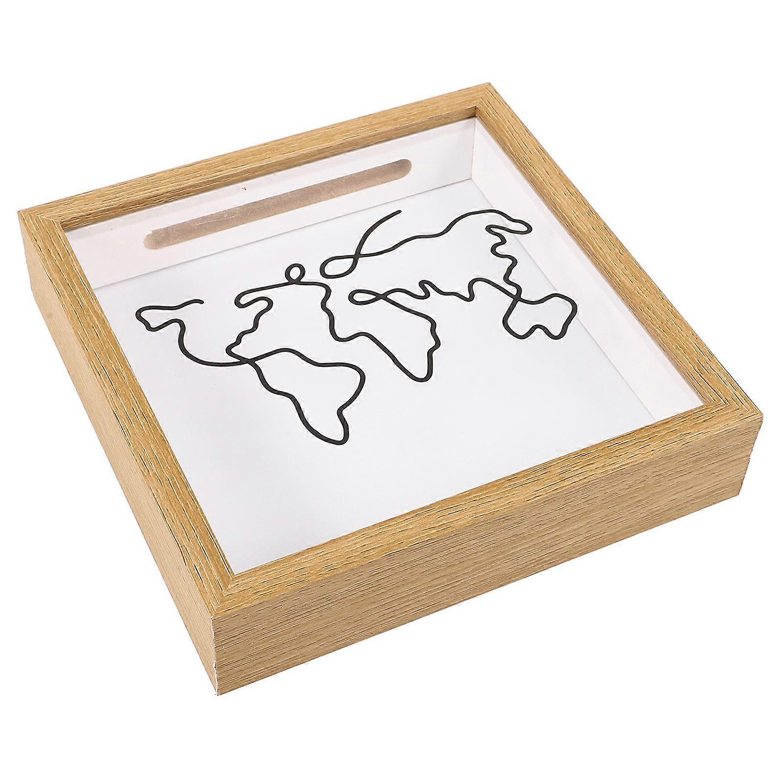 Home Picture Frame with Secret Storage Box Wood Photo Frame Home Office Use 20.00X20.00X4.50CM Photo Display 1Pcs