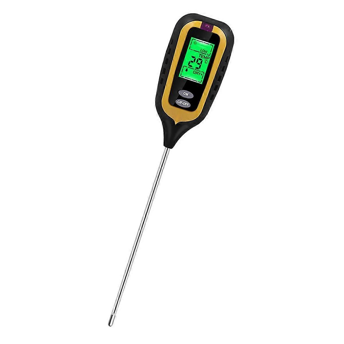 4 in 1 LCD Digital Soil Moisture Meter PH Meter Temperature Sunlight Humidity Tester for Garden Far