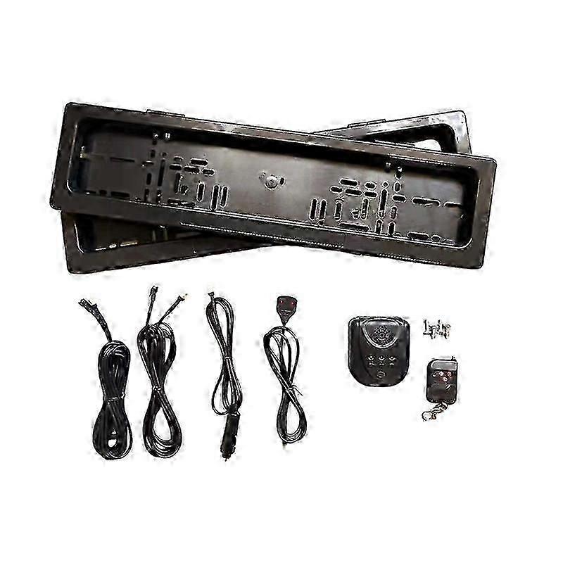 Remote roller shutter for EU license plate cover - Hide & protect car number plate