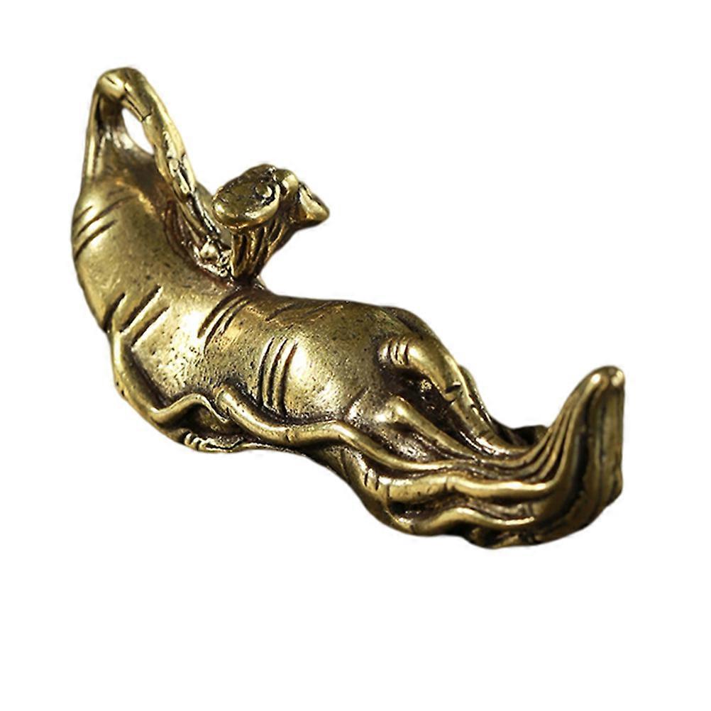 Ginseng Ornament Brass Decorative Statue for Decor 1Pcs