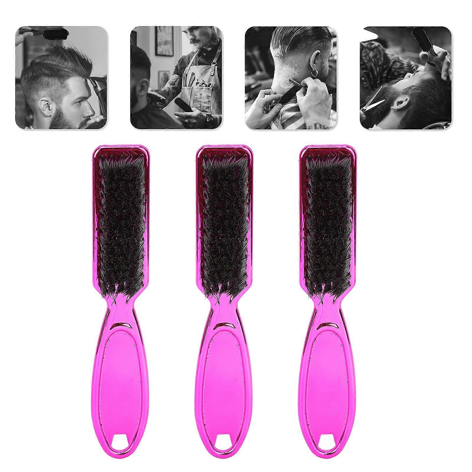 3pcs Beard Styling Comb Multifonction Barbe Brosse De Toilettage Poignée Courbée Brosse À Moustache 