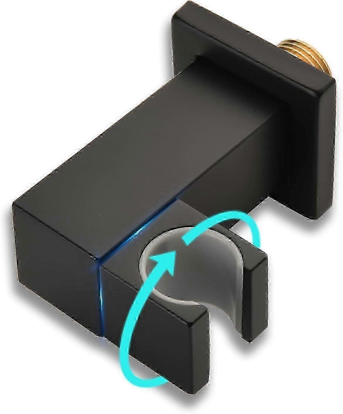 Adjustable Wall Mount Shower Head Holder, 360 Rotatable Chrome Shower Bracket for Handheld Showerheads