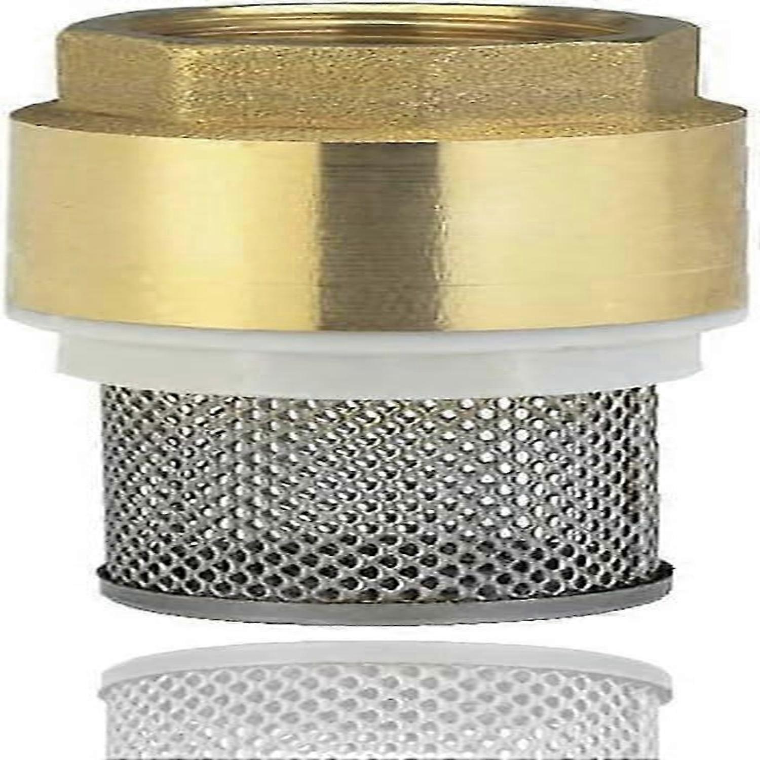 Brass Foot Valve, Water Pump Bottom Valve, Check Valve with Filter for Connection to Pump