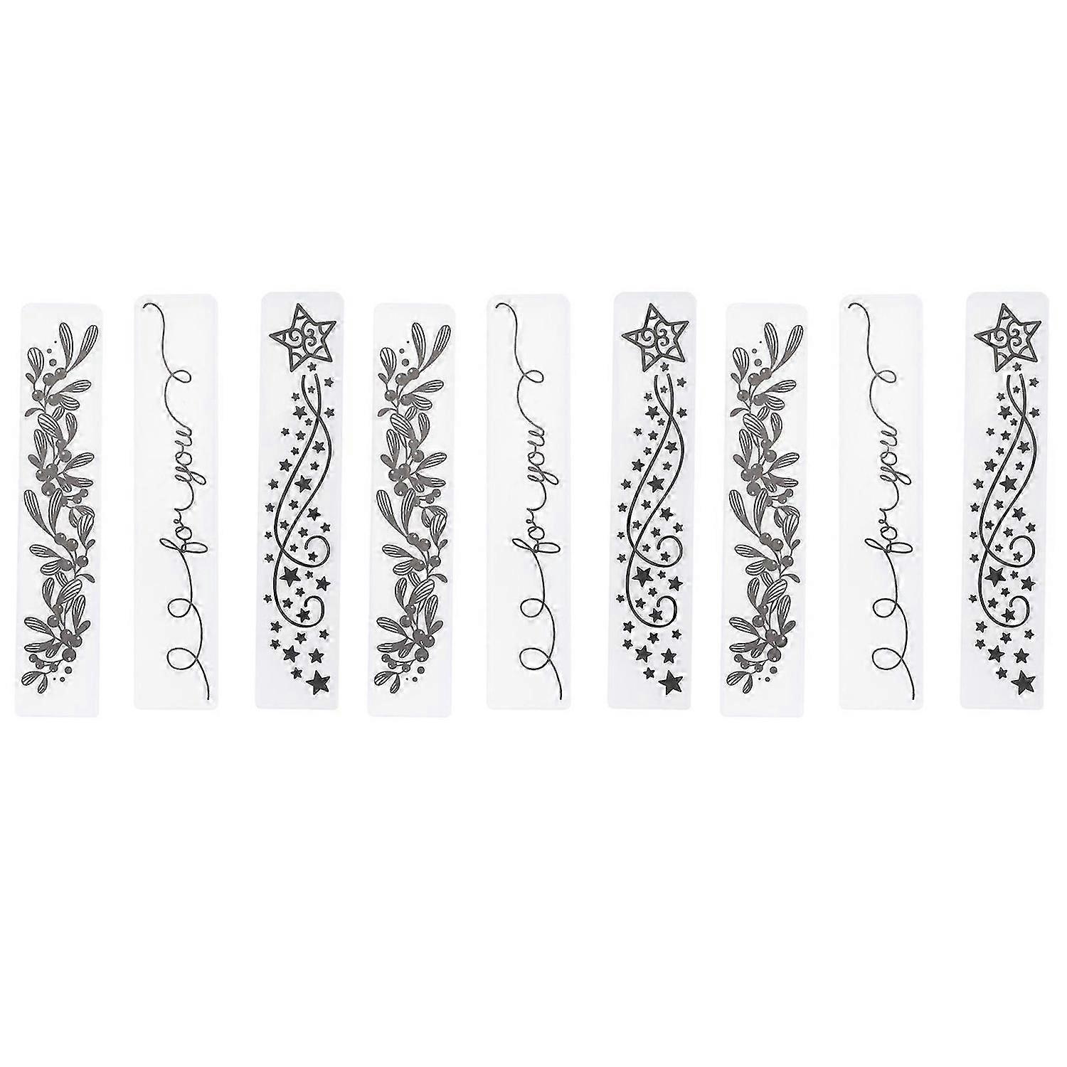 2025 Latest Model 9Pcs Flower Plastic Embossing Folder for DIY HandMade Embos...
