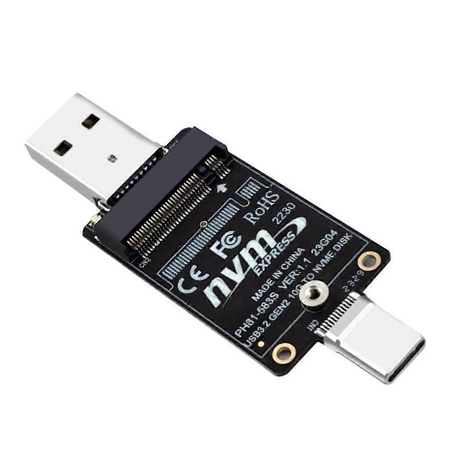 M.2 To USBA Type-C HDD Case Adapter Board NVME HDD