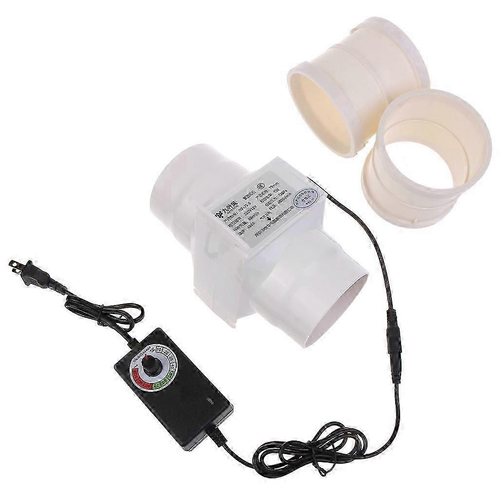 75mm Ventilation Exhaust Boosters Quiet Fan Filter Duct Kit 6W/14W Intake