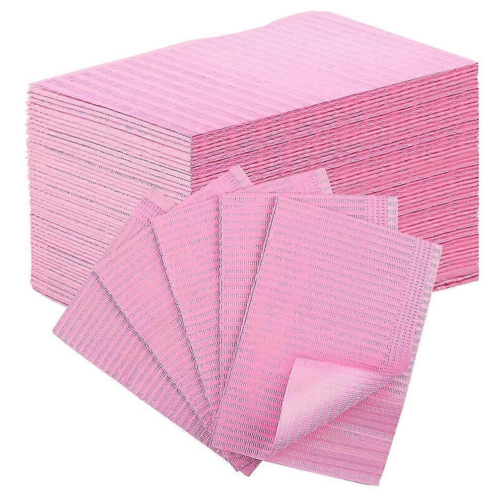 125pcs Disposable Nail Mats Foldable Nail Paper Towels, Table Acrylic Nail Practice Sheet,Nail Table Practice Mat Pink
