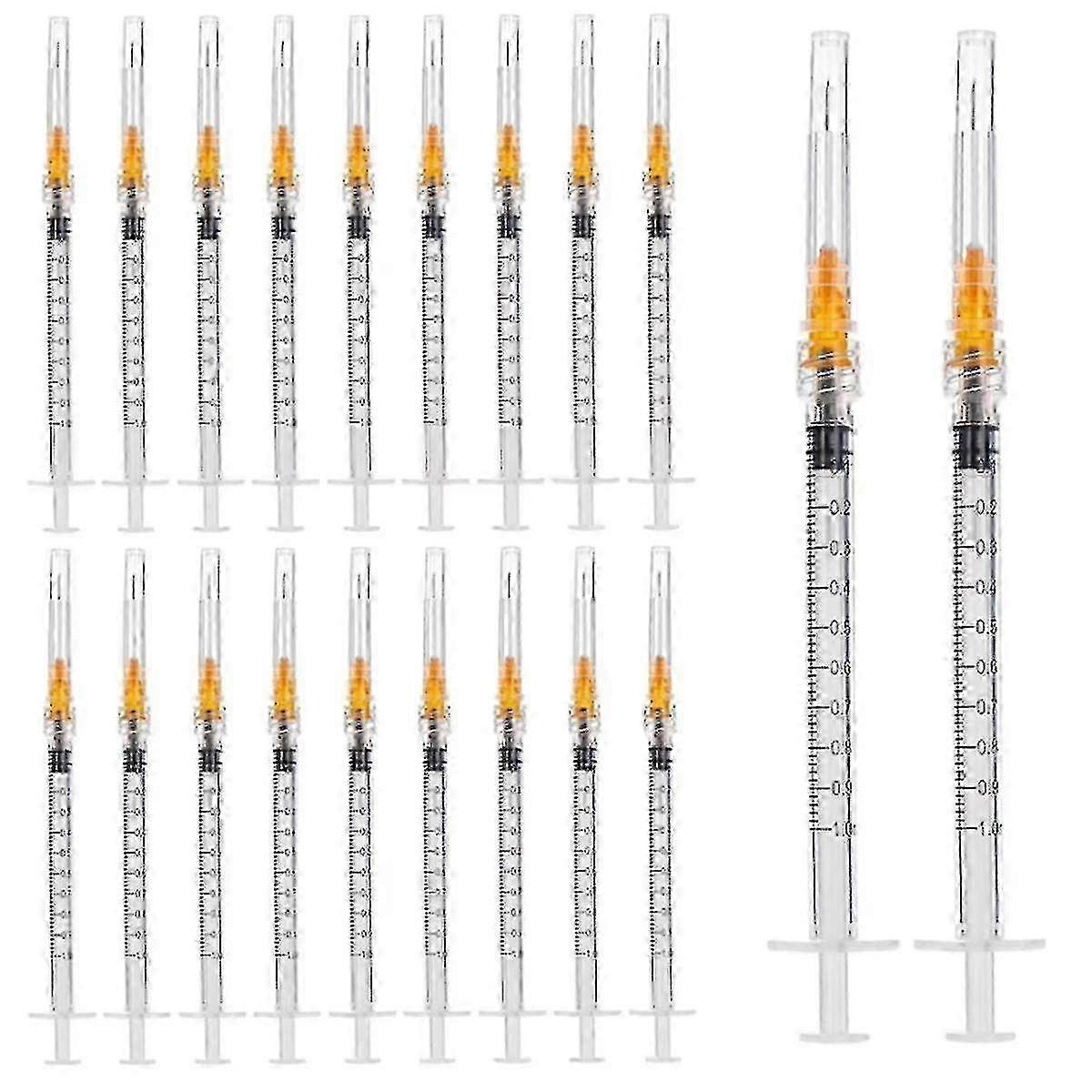 1ml laboratory syringe with 25G 1-inch needle 50 individually sterile packed